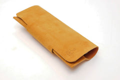 glass leather case orange