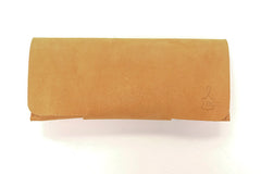 Etui à lunettes en daim orange