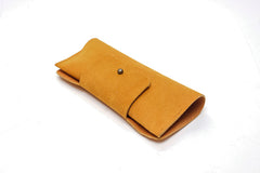 Etui à lunettes en daim orange