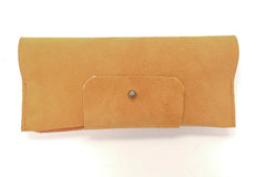 Etui à lunettes en daim orange