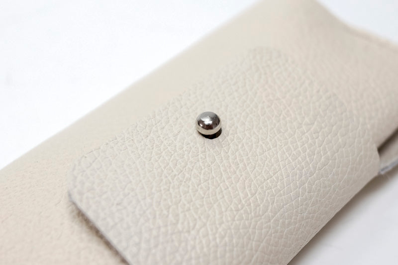 glass leather case white