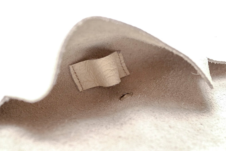 glass leather case white