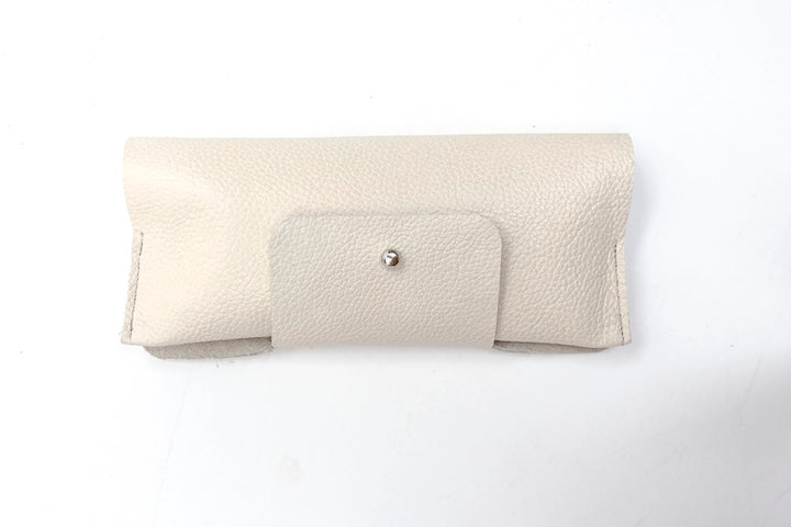 glass leather case white