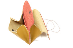 Grand porte-monnaie en cuir jaune