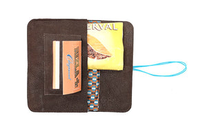 tobacco pouch brown leather