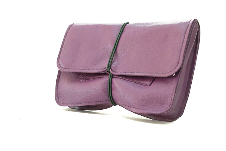 tobacco leather pouch purple