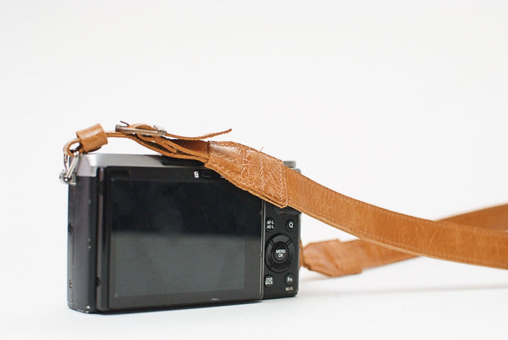 Leather camera strap