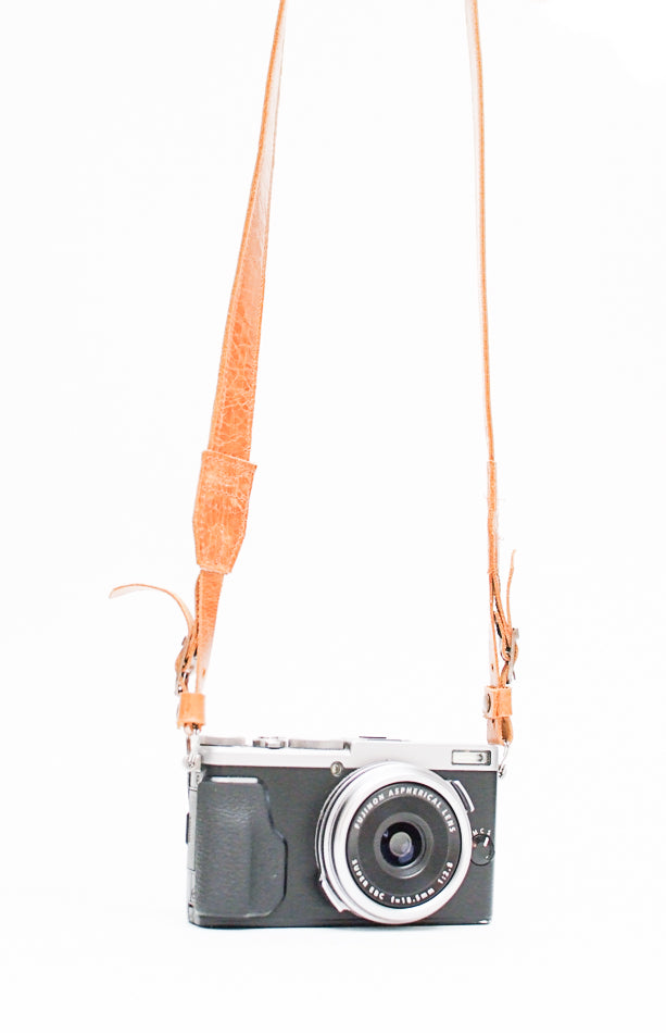 Leather camera strap