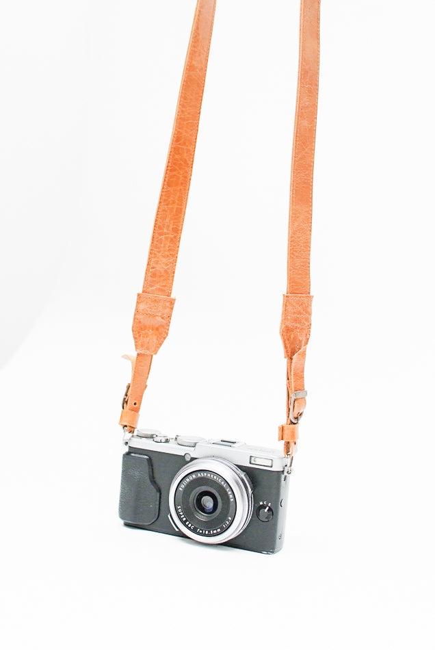 Leather camera strap