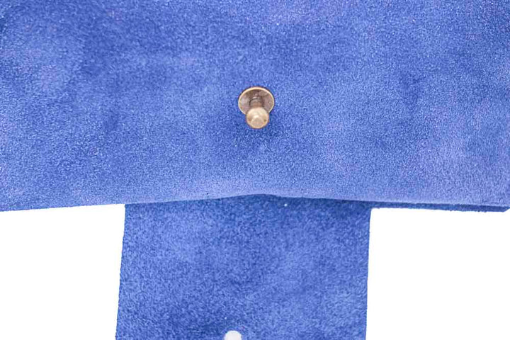 Etui à lunettes en cuir bleu