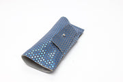 glass leather case blue
