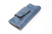 glass leather case blue