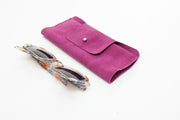 glass suede leather case 