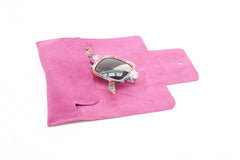 glass suede leather case 