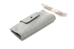 Etui à lunettes en cuir paillettes