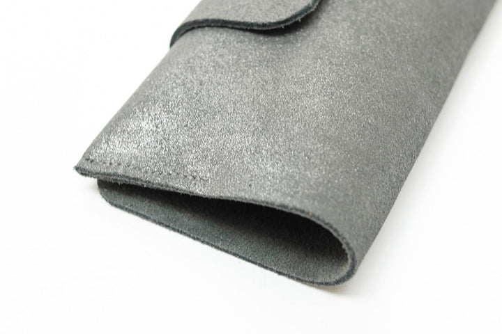 Etui à lunettes en cuir paillettes