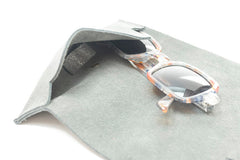 Etui à lunettes en cuir paillettes