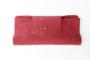 Red glass leather case