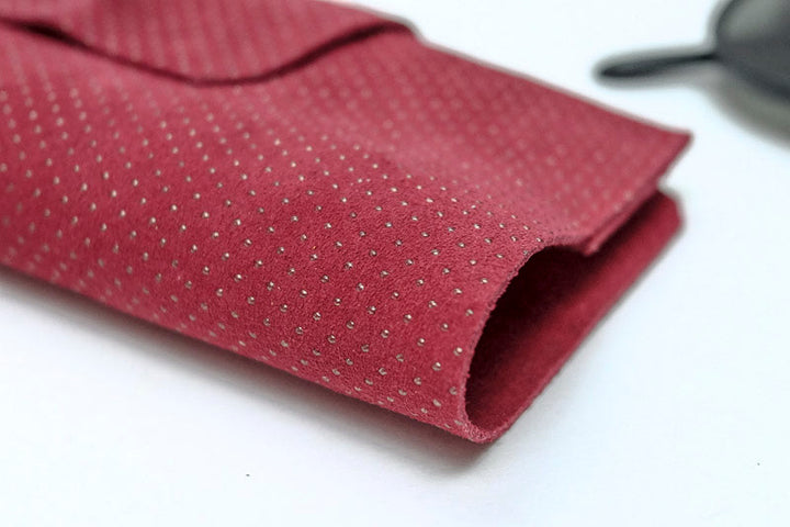 Red glass leather case