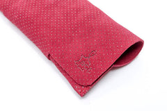 Red glass leather case