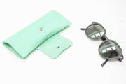 glass leather cover green 