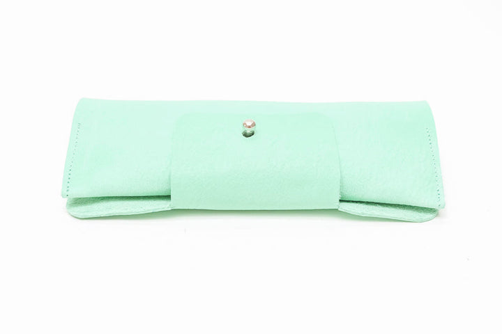 glass leather cover green 