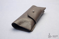 Brown glass leather case