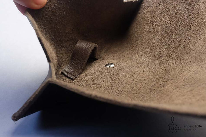 Brown glass leather case