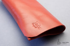 Glass leather case red