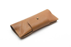 Vintage brown glass leather case