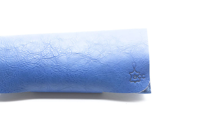 Blue glass leather case