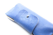 Blue glass leather case