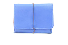 Grand porte-monnaie bleu et camel