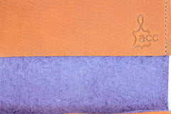 Grand porte-monnaie bleu et camel