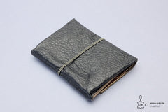 Grand porte-monnaie en cuir noir