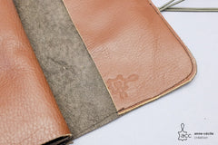 Grand porte-monnaie en cuir noir