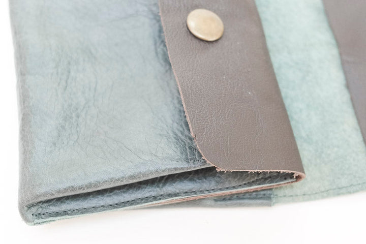 purse wallet money leather green