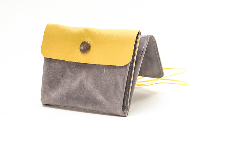 Big purse leather yellow