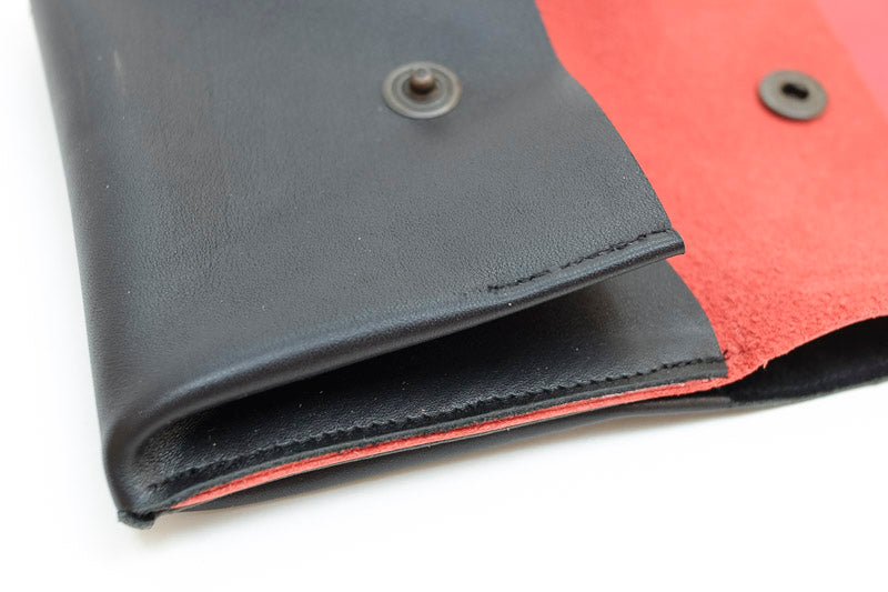 Big money purse wallet leather black