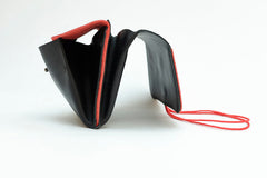 Big money purse wallet leather black