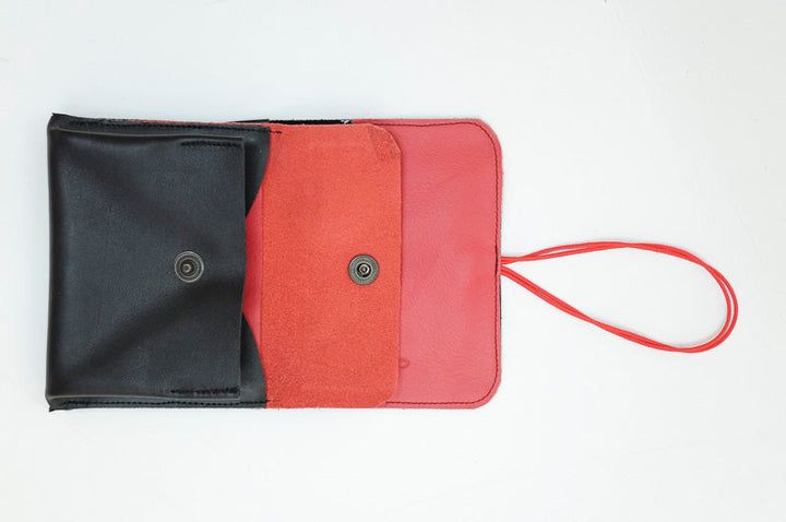 Big money purse wallet leather black