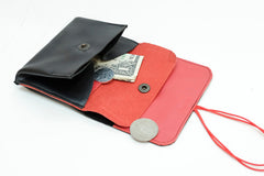 Big money purse wallet leather black
