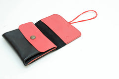 Grand porte-monnaie noir et rouge