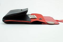 Big money purse wallet leather black