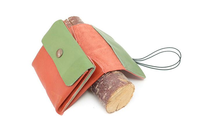 Grand porte-monnaie terracotta