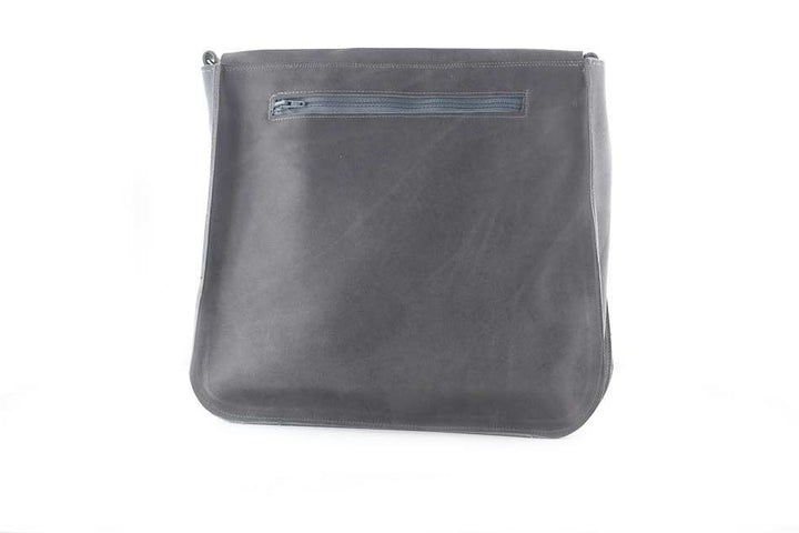 Large bag women leather grey