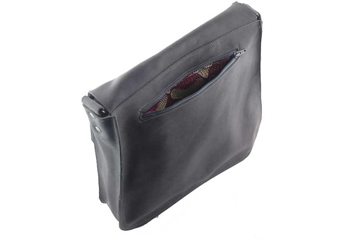 Large bag women leather grey