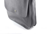 Large bag women leather grey