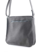 Large bag women leather grey