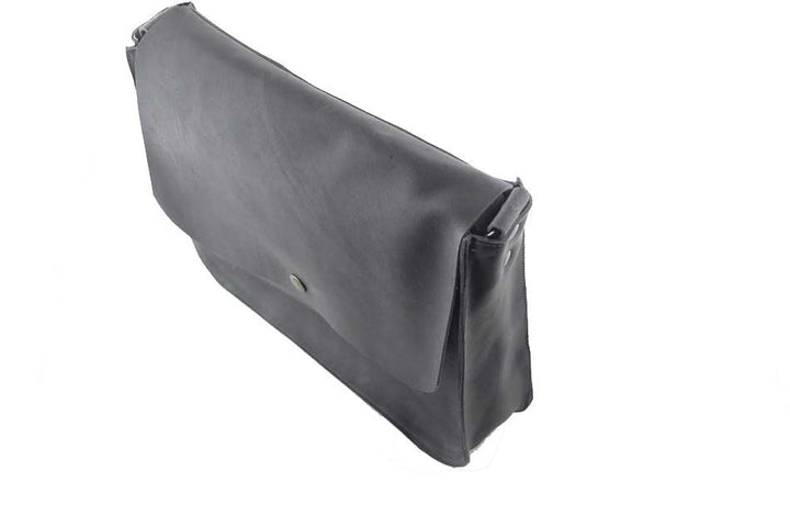 Large bag women leather grey